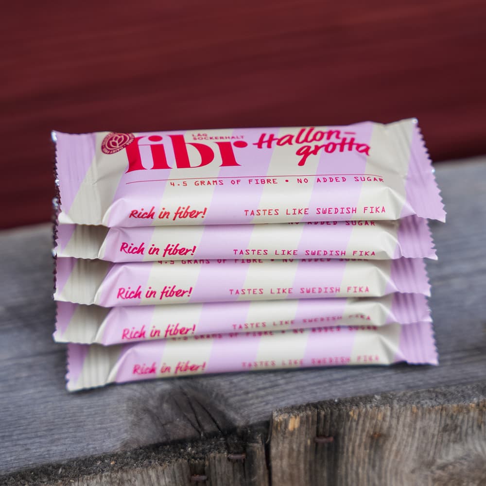 Hallongrotta Fibr Bars 25-pack Låg Sockerhalt - image 2