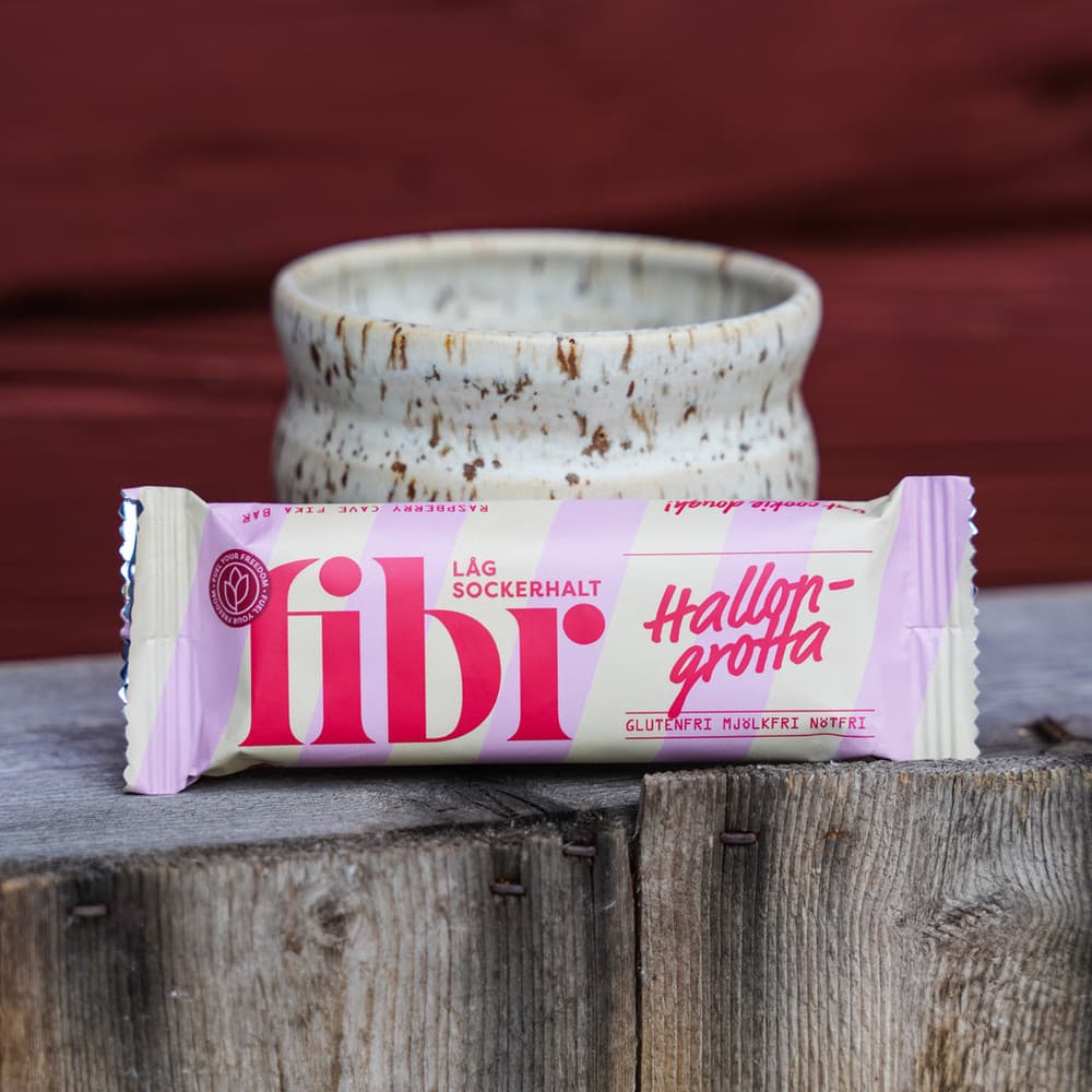 Hallongrotta Fibr Bar 40g Låg Sockerhalt - image 2