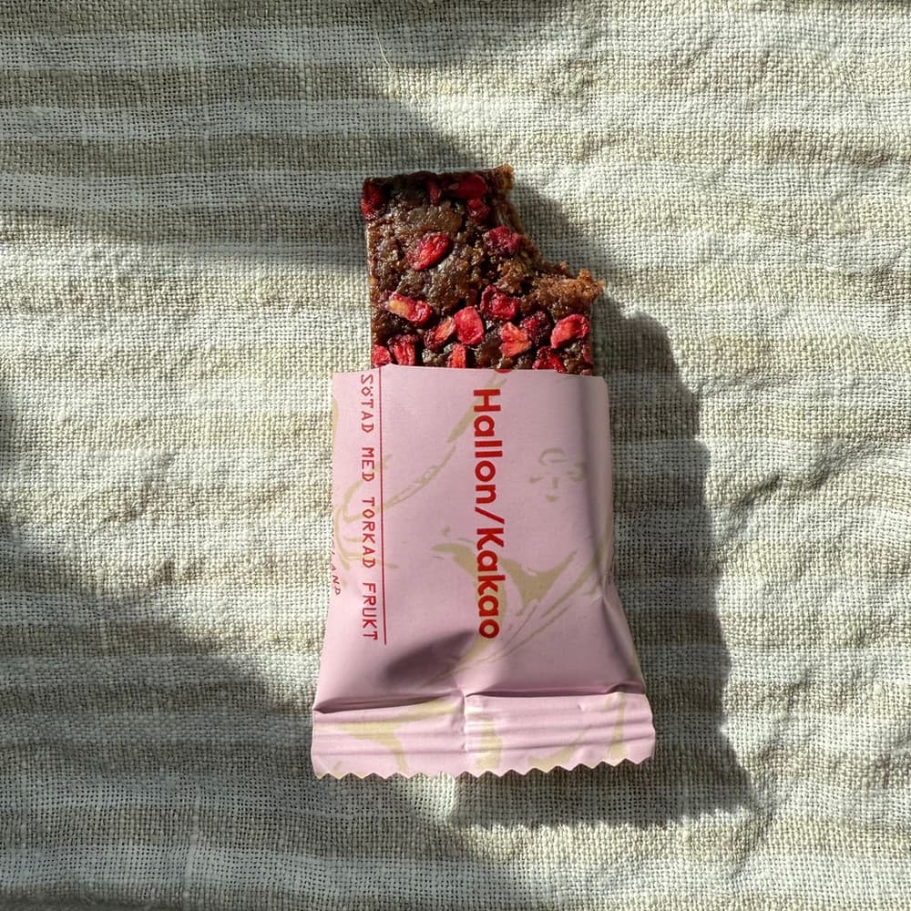 Hallon/Kakao Fibr Bar 25g Utan Tillsatt Socker - image 1